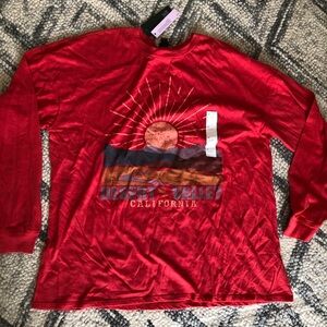 NWT Desert Valley long sleeve t shirt salmon red color Wild Fable size M